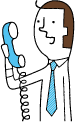 電話する人のイラスト